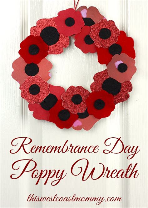 Remembrance Day Poppy Wreath Craft | This West Coast Mommy