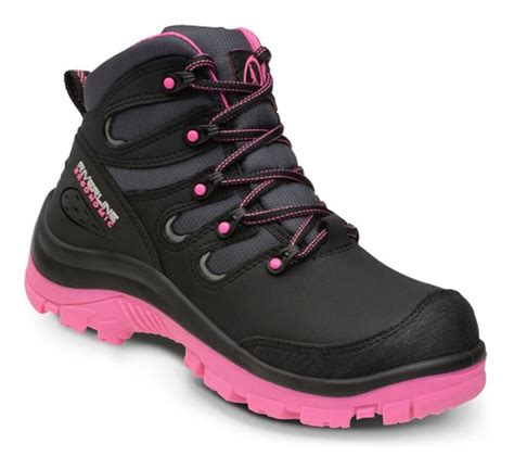 Calzado De Seguriad Riverline Dama Mod Egy 21p Rosa Negro SPUL