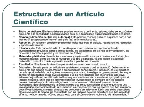 Como Preparar Un Articulo Cientifico Para Publicar En Un