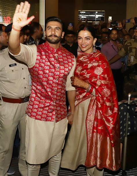 Newlyweds Deepika Padukone Ranveer Singh Touch Down In Mumbai After