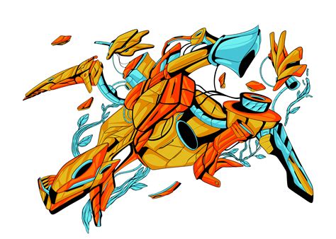 Mural Illustration Abstract Mecha 23791722 PNG