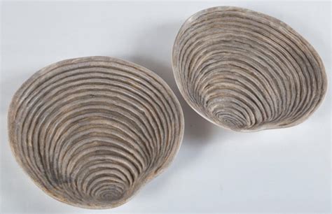 Pair Of Ceramic Oyster Shell Plates Marcel Guillot France Circa