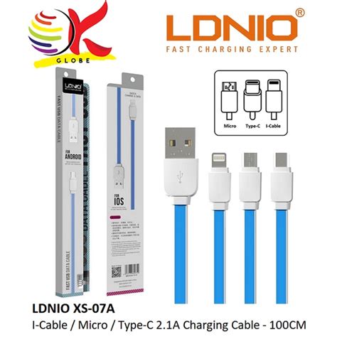 LDNIO XS 07A XS 07 XS07A XS07 I CABLE MICRO TYPE C TO USB CABLE 2 1A