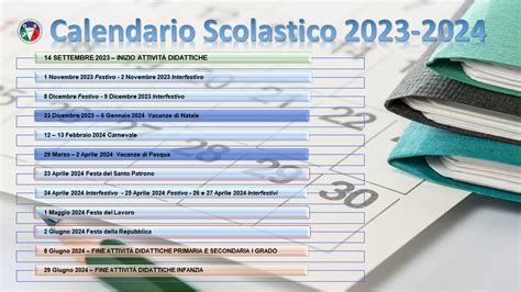 Calendario Scolastico 2023 24 Ic Falcomata Archi