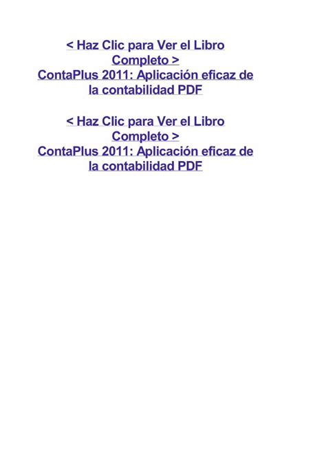 PDF ContaPlus 2011 Aplicación eficaz de la contabilidad pdf