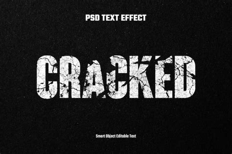 Premium Psd Cracked Text Effect