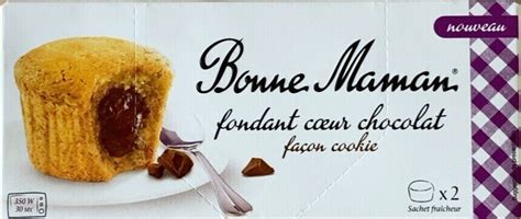 Fondant Cœur Chocolat Facon Cookie Bonne Maman 160g