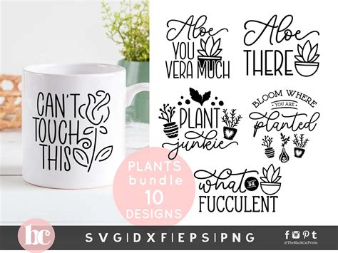 Plant Quotes Bundle SVG DXF PNG EPS | Funny Plant svg | Behance