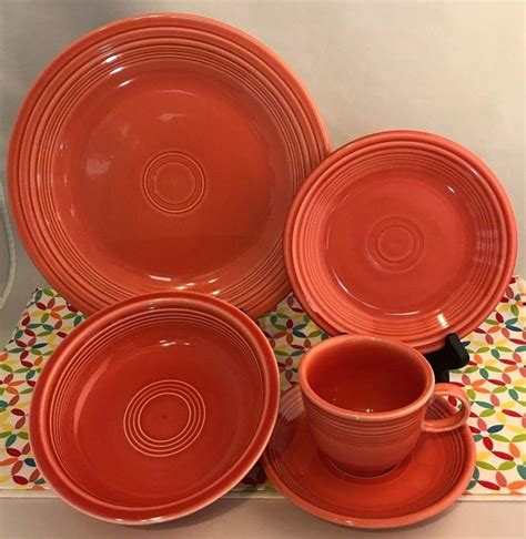 Fiestaware Persimmon Piece Place Setting Fiesta Retired Dish Set