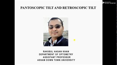 Pantoscopic Tilt And Retroscopic Tilt Youtube