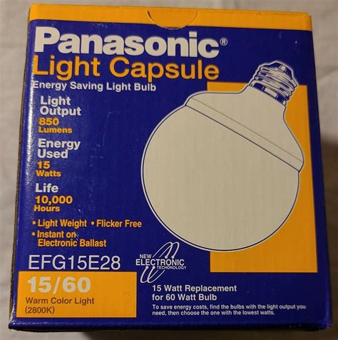 Panasonic Light Capsule Efg E W Rep W Bulb Genuine