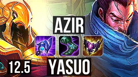 Azir Vs Yasuo Mid 43m Mastery 9 Solo Kills 1100 Games