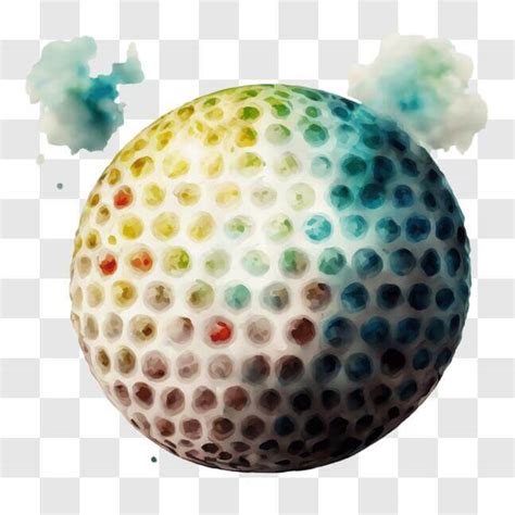 Download Colorful Golf Ball Painted with Various Colors and Patterns ...