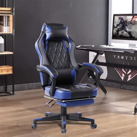 Chaise De Bureau Fauteuil Gamer Si Ge Gaming Avec Appui T Te Et