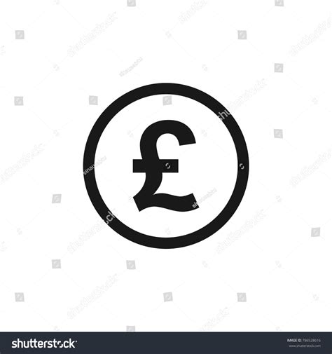 Pound Circle Icon Vector Template Stock Vector Royalty Free 786528616