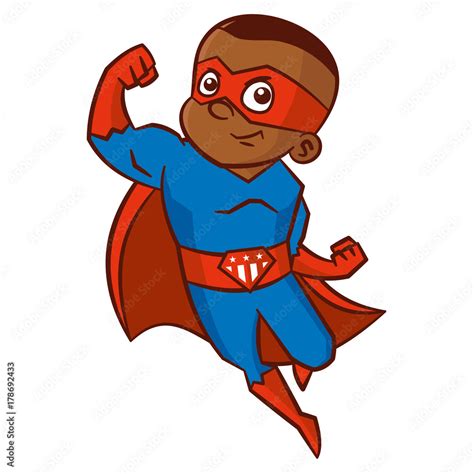 Superhero Boy Cartoon Character Stock Vector Adobe Stock