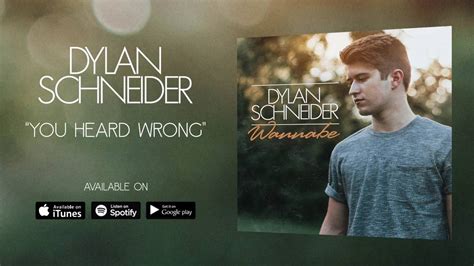 Dylan Schneider You Heard Wrong Official Audio YouTube