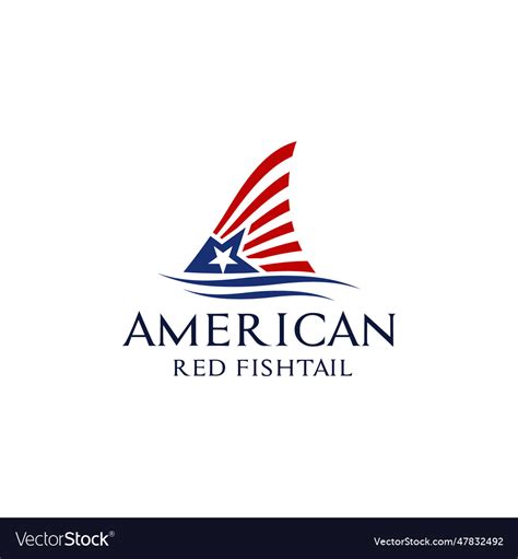 American Fishtail Logo Image Royalty Free Vector Image