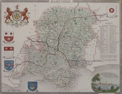 Antique Maps and Prints of Hampshire