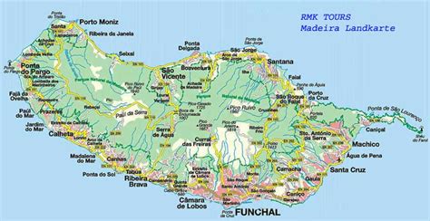 Road Map Of Madeira