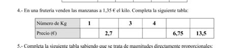 Solved 4 En Una Fruteria Venden Las Manzanas A 1 35 El Kilo