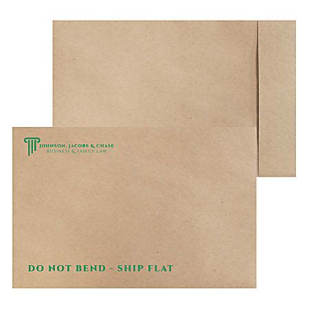 Zip Stick White With Green First Class Border Dupont Tyvek Open End