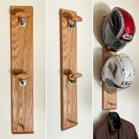 Motorcycle Helmet Rack Helmet Hanger Helmet Storage Wall Etsy