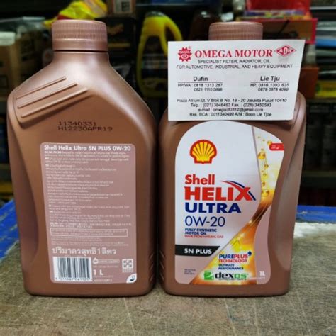 Jual Shell Helix Ultra 0w20 Dexos Full Synthetic 1liter Original Asli