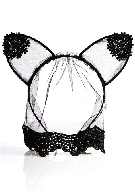 Veiled Night Kitty Ears Dolls Kill