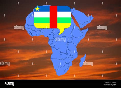 Africa map and flag of the Central African Republic Stock Photo - Alamy