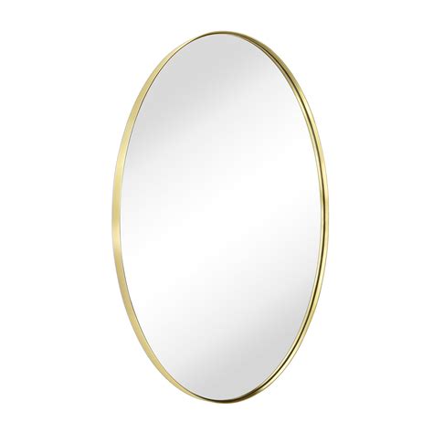 Gracto Oval Gold Bathroom Mirror 20 X 30 Metal Framed Vanity Mirror