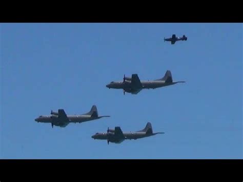 RNZAF P 3 Orion Farewell Flyover Kapiti Coast HD YouTube