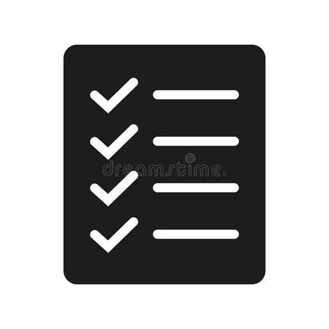 Checklist Solid Icon Flat Style Isolated On Background Checklist Sign