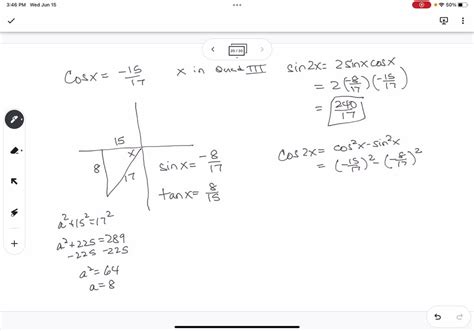 SOLVED Given Sin 17 Tind Cos 0 Tan 0 And Csc 0 You May Assume Is In