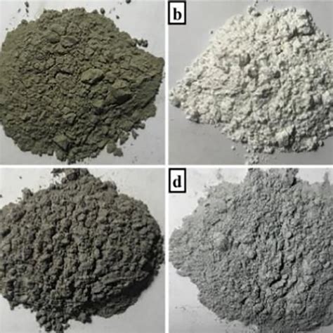 The Samples Of A Cement B Marble Dust C Fly Ash And D Silica