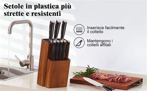 Enoking Universale Ceppo Coltelli Da Cucina Porta Coltelli Cucina In