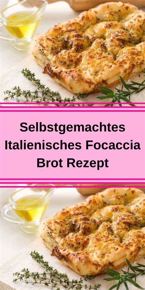 Selbstgemachtes Italienisches Focaccia Brot Rezept Focaccia Brot