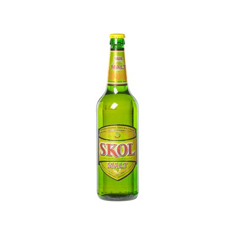 skol malt bottle cl silver quality award   monde selection