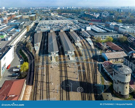 Main Railway Station In Krakow Poland With Car Parking On The Roof