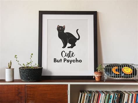 Black Cat Poster Black Cat Wall Art Black Cat Print Black Etsy