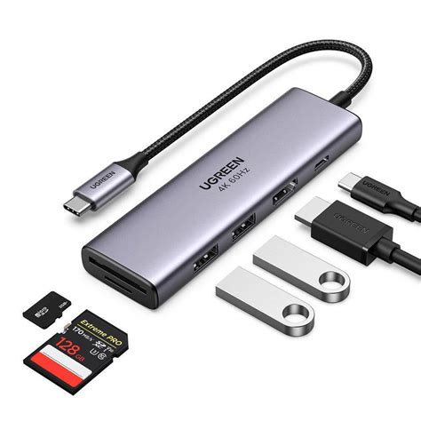 Adapter In Ugreen Cm Hub Usb C To X Usb Hdmi Usb C Tf Sd