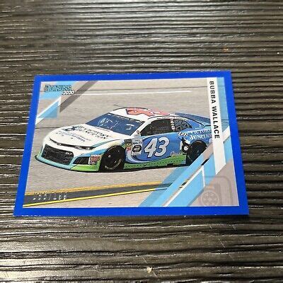 2020 Panini Donruss NASCAR Cars Blue Parallel 86 199 Bubba Wallace 113