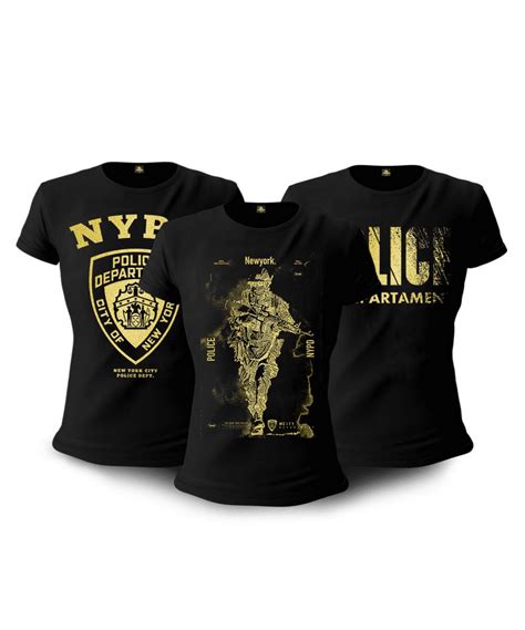 Kit 03 Camisetas Baby Look Feminina NYPD B2b Team6 Br