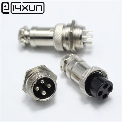 1set Gx16 4 Pin Male And Female Diameter 16mm Wire Panel Connector L72 Gx16 Circular Connector