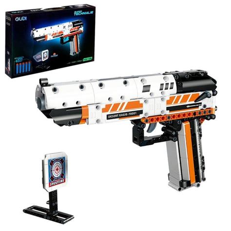 GUDI Конструктор Оружие Desert Eagle, стреляет мягкими пулями, 345 ...