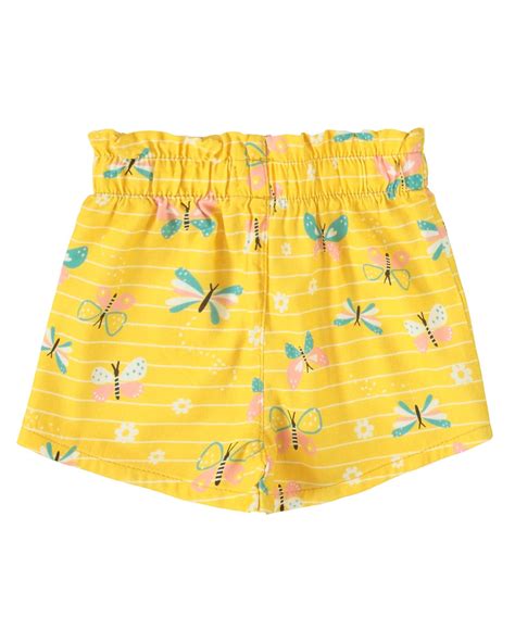 Riachuelo Short Jeans Color Infantil Clochard Amarra O Borboletas