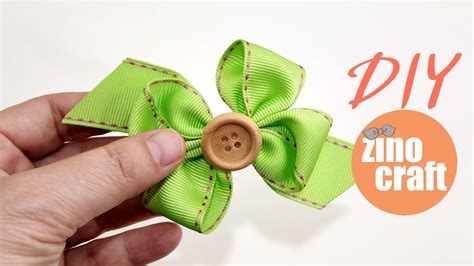 How To Make Hair Bow How To Make Ribbon Bows Ribbon Hair Bow Tutorial