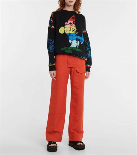 Stella Mccartney X Disney® Jacquard Cotton Blend Sweater Stella Mccartney