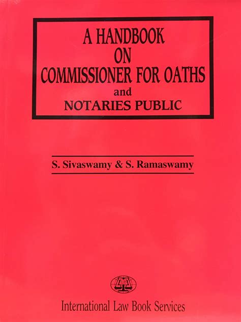 A Handbook On Commissioners For Oaths And Notaries Public Marsden Law