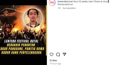 5 Fakta Lentera Festival Tangerang Rusuh Ini Ketua Panitia Yang Diduga